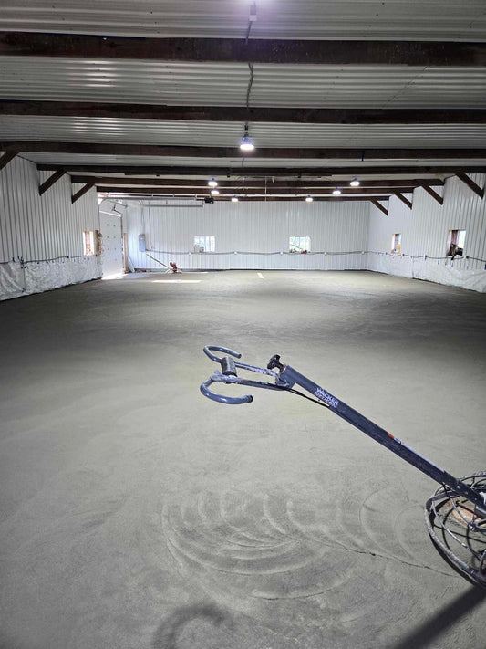 Pole Shed Concrete Floor for Commercial Agriculture use